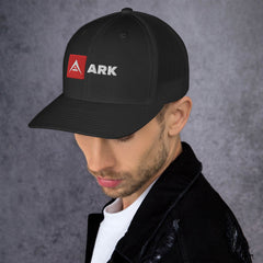 ARK White Letter Trucker Cap